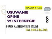 Negatywna opinia, jak usunąć tel. 504-746-203. Kasowanie k...